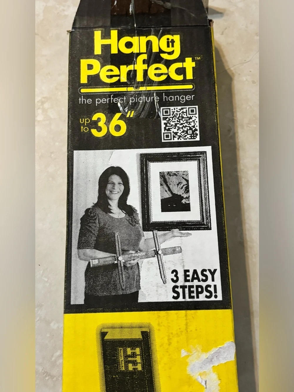 Hang it Perfect Picture Hanger in Black and Yellow